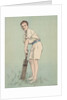 Boy with cricket bat by Anonymous