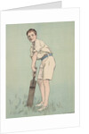 Boy with cricket bat by Anonymous