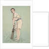 Boy with cricket bat by Anonymous