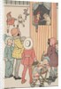 Group of children watching puppet show by Anonymous