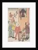 Group of children watching puppet show by Anonymous