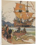 Amerigo Vespucci landing in South America by Anonymous