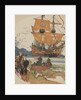 Amerigo Vespucci landing in South America by Anonymous