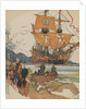 Amerigo Vespucci landing in South America by Anonymous