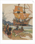 Amerigo Vespucci landing in South America by Anonymous