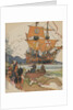 Amerigo Vespucci landing in South America by Anonymous