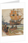 Amerigo Vespucci landing in South America by Anonymous