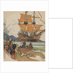 Amerigo Vespucci landing in South America by Anonymous