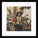 Robert de LaSalle with ships near Mississippi River by Anonymous