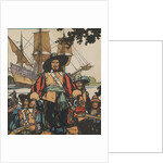 Robert de LaSalle with ships near Mississippi River by Anonymous