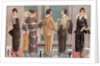 Women modeling 1920's French fashion by Anonymous