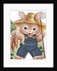 Birthday card with farmer rabbit by Anonymous
