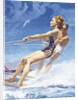 Man and woman watersking by Anonymous