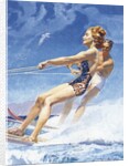 Man and woman watersking by Anonymous