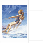 Man and woman watersking by Anonymous