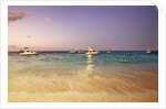 Beach and fishing boats on sea, Bavaro, Dominican Republic by Anonymous