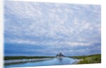 View near fortified town during low tide, Mont Saint Michel, Lower Normandy, France by Anonymous