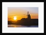 Windmill and saltworks at sunset, Marsala, Sicily, Italy by Anonymous