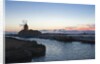 Windmill and saltworks at dusk , Marsala, Sicily, Italy by Anonymous