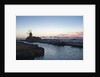 Windmill and saltworks at dusk , Marsala, Sicily, Italy by Anonymous