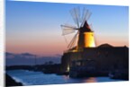 Windmill and saltworks at sunset, Marsala, Sicily, Italy by Anonymous