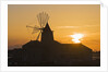 Windmill and saltworks at sunset, Marsala, Sicily, Italy by Anonymous