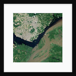 Confluence of the Rio Negro and Rio SolimÃµes Rivers, forming the lower Amazon River in Brazil by Anonymous