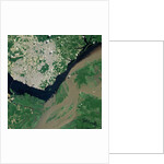 Confluence of the Rio Negro and Rio SolimÃµes Rivers, forming the lower Amazon River in Brazil by Anonymous