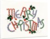 Vintage Illustration of "Merry Christmas" made of Candy Canes by Anonymous