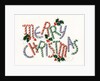 Vintage Illustration of "Merry Christmas" made of Candy Canes by Anonymous