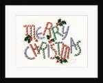 Vintage Illustration of "Merry Christmas" made of Candy Canes by Anonymous