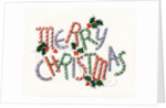 Vintage Illustration of "Merry Christmas" made of Candy Canes by Anonymous