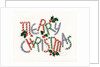 Vintage Illustration of "Merry Christmas" made of Candy Canes by Anonymous