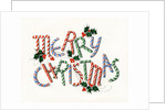 Vintage Illustration of "Merry Christmas" made of Candy Canes by Anonymous