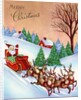 Vintage Illustration of Santa Claus and His Sleigh by Anonymous