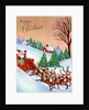 Vintage Illustration of Santa Claus and His Sleigh by Anonymous