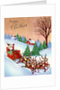 Vintage Illustration of Santa Claus and His Sleigh by Anonymous