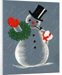 Vintage Illustration of Christmas Snowman by Anonymous