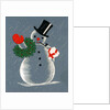 Vintage Illustration of Christmas Snowman by Anonymous