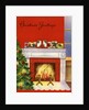 Vintage Illustration of Christmas Tree by Fireplace by Anonymous
