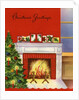 Vintage Illustration of Christmas Tree by Fireplace by Anonymous