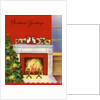 Vintage Illustration of Christmas Tree by Fireplace by Anonymous