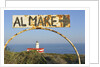 Lighthouse with rusty sign, Punta Capel Rosso, Italy by Anonymous