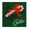 Vintage Illustration of a Christmas Candy Cane by Anonymous
