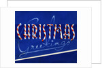 Christmas Greetings made of Candy Canes by Anonymous