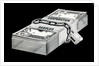 Stack of locked money labeled Corporation Surplus by Anonymous