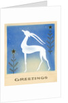 Art Deco Christmas Design with an Ibex by Anonymous