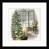 Vintage Illustration of Christmas Tree by a Window. by Anonymous