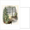 Vintage Illustration of Christmas Tree by a Window. by Anonymous