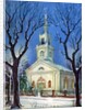 Country Church in Snow During Christmas by Anonymous